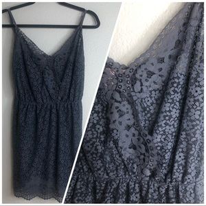 Victoria’s Secret Blue Floral Lace Chemise Medium